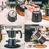 Grosche Milano Moka Pot Siyah 1 Cup 45 ml